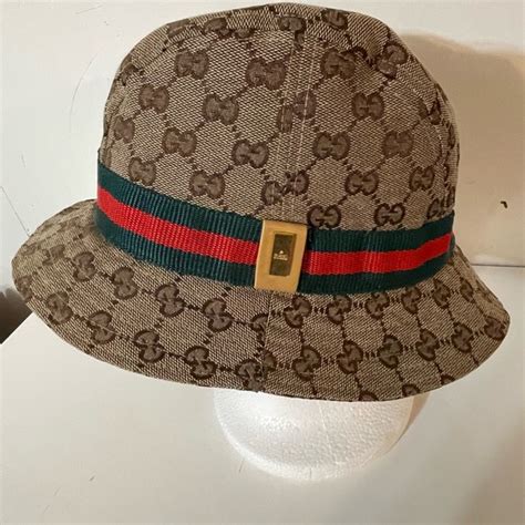 gucci bucket hat snippet|Gucci bucket hat used.